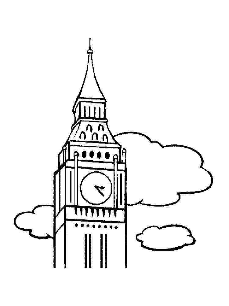 Big Ben coloring pages. Download and print Big Ben coloring pages