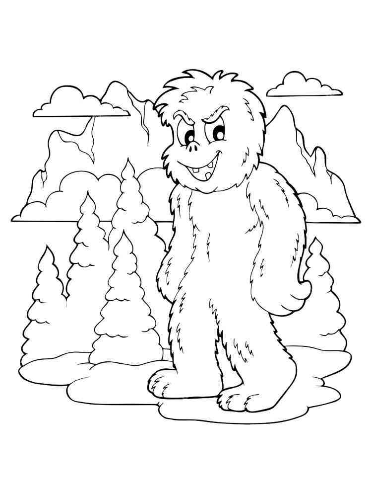 Bigfoot coloring pages. Free Printable Bigfoot coloring pages.