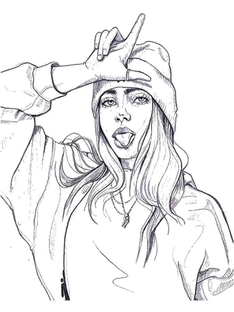Billie Eilish Coloring Pages To Print