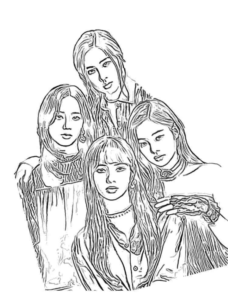 rose from blackpink coloring page Blackpink coloring pages. free printable blackpink coloring pages.