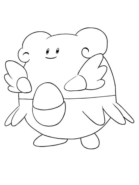 blissey coloring page png pokemon