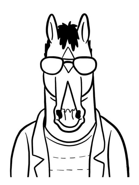 BoJack Horseman coloring pages - BoJack Horseman Coloring Pages 4 
