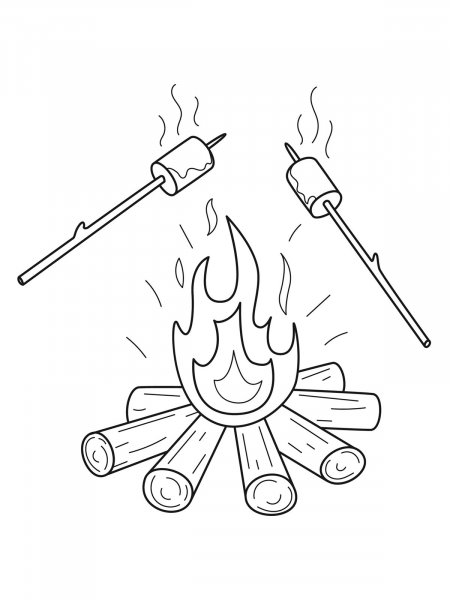 Bonfire coloring pages