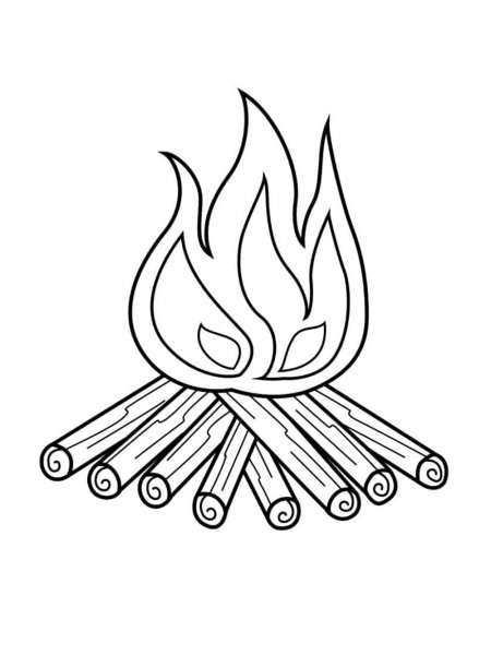 Bonfire coloring pages