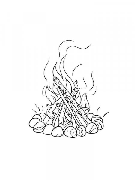 Bonfire coloring pages