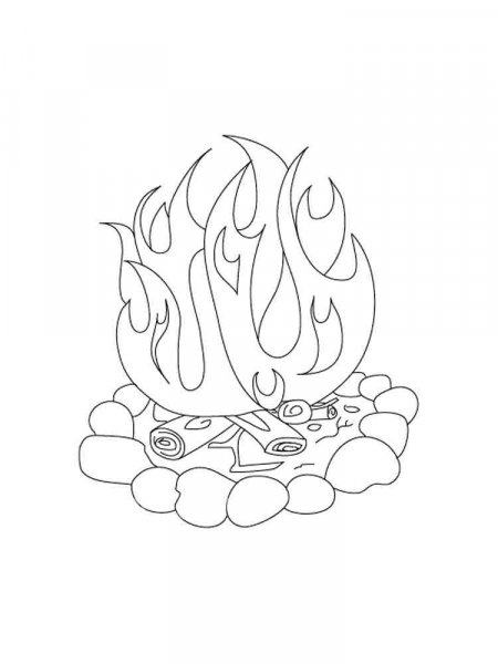 Bonfire coloring pages