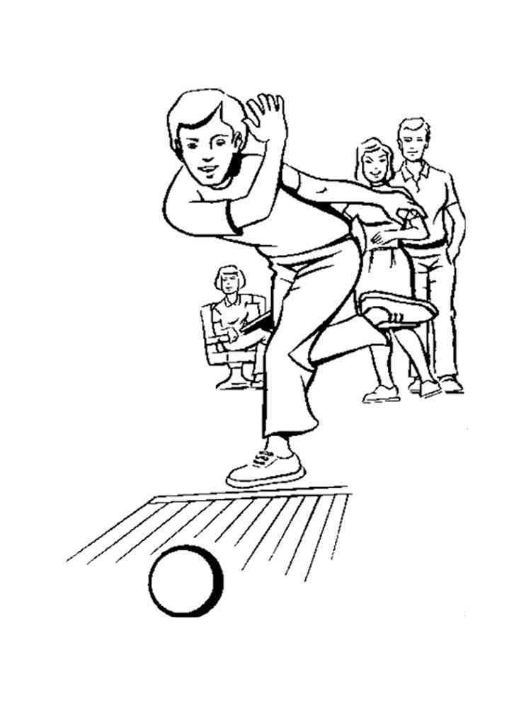 Bowling coloring pages. Download and print Bowling coloring pages