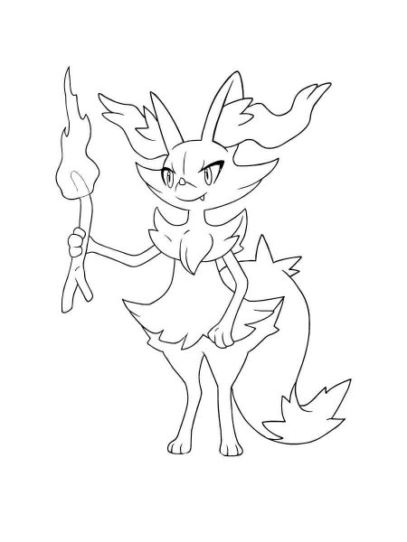 Pokemon Braixen coloring pages - Free Printable