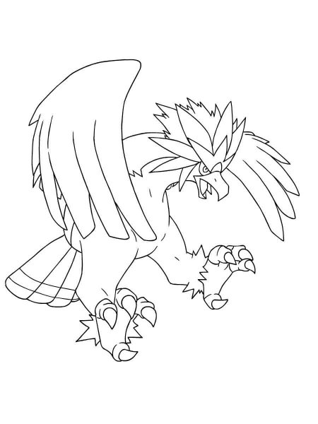 Pokemon Braviary coloring pages - Free Printable