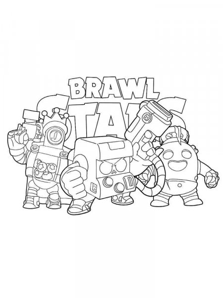 8 Bit Brawl Stars coloring pages