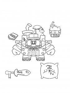 Ash Brawl Stars Coloring Pages 11