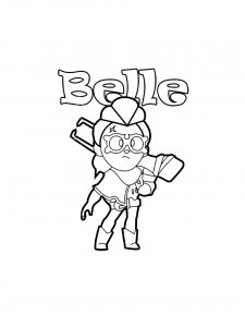 Belle Brawl Stars Coloring Pages 1