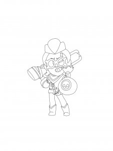 Belle Brawl Stars Coloring Pages 2