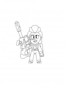 Belle Brawl Stars Coloring Pages 3