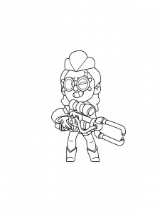 Belle Brawl Stars Coloring Pages 4