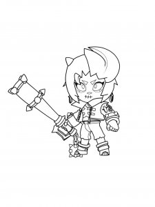 Bibi Brawl Stars Coloring Pages 10