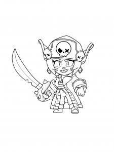 Bibi Brawl Stars Coloring Pages 11