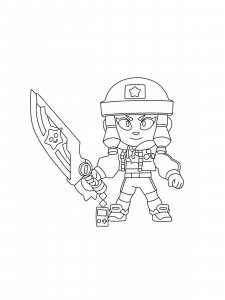 Bibi Brawl Stars Coloring Pages 9