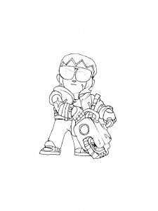 Buster Brawl Stars Coloring Pages 3
