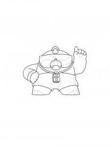 Buzz Brawl Stars Coloring Pages 4