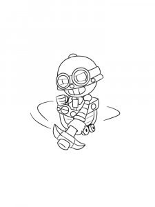 Carl Brawl Stars Coloring Pages 1