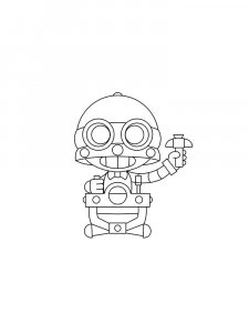 Carl Brawl Stars coloring pages