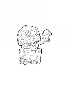 Carl Brawl Stars Coloring Pages 7