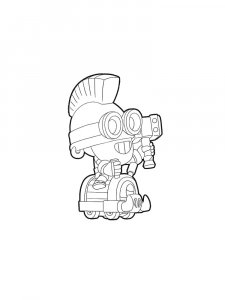Carl Brawl Stars Coloring Pages 8