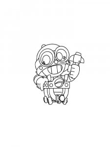 Carl Brawl Stars Coloring Pages 9