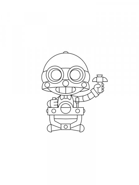 Carl Brawl Stars coloring pages