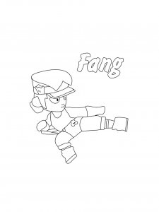 Fang Brawl Stars Coloring Pages 14