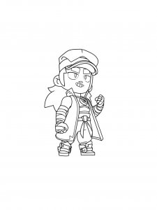 Fang Brawl Stars Coloring Pages 5