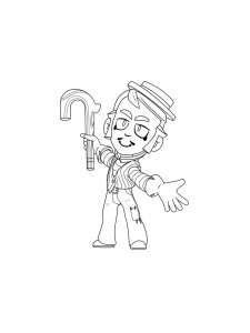 Gray Brawl Stars Coloring Pages 1