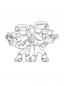 Larry Lawrie Brawl Stars Coloring Pages 2