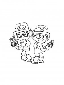 Larry Lawrie Brawl Stars Coloring Pages 4