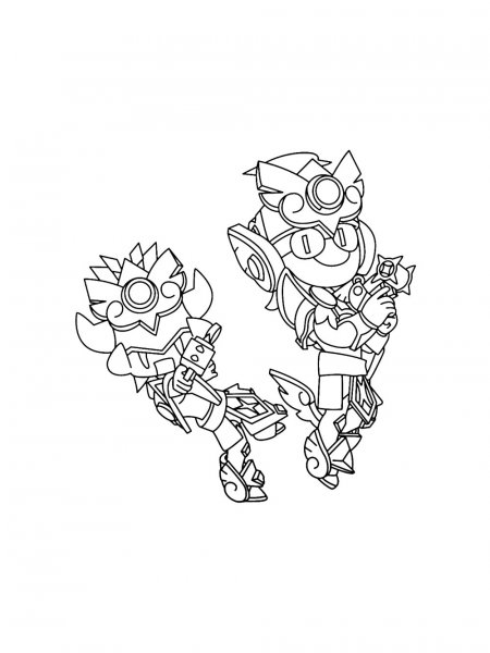 Larry and Lawrie Brawl Stars coloring pages