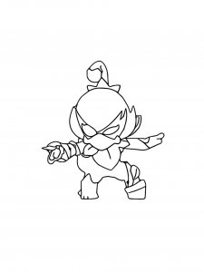 Lily Brawl Stars Coloring Pages 2
