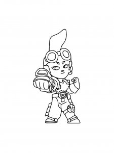 Maisie Brawl Stars Coloring Pages 3