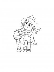 Mandy Brawl Stars Coloring Pages 3