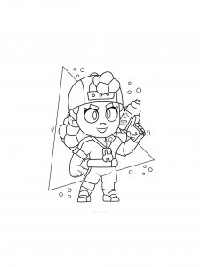 Meg Brawl Stars coloring pages