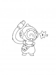 Otis Brawl Stars Coloring Pages 1