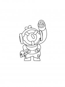 Otis Brawl Stars Coloring Pages 4
