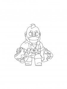 Sam Brawl Stars Coloring Pages 3