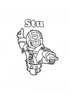 Stu Brawl Stars coloring pages