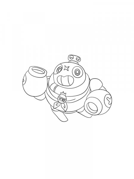 Tick Brawl Stars coloring pages