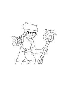 Amber Brawl Stars Coloring Pages 4