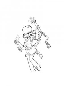 Amber Brawl Stars Coloring Pages 8