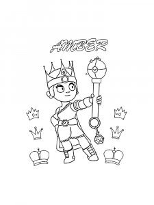 Amber Brawl Stars Coloring Pages 9