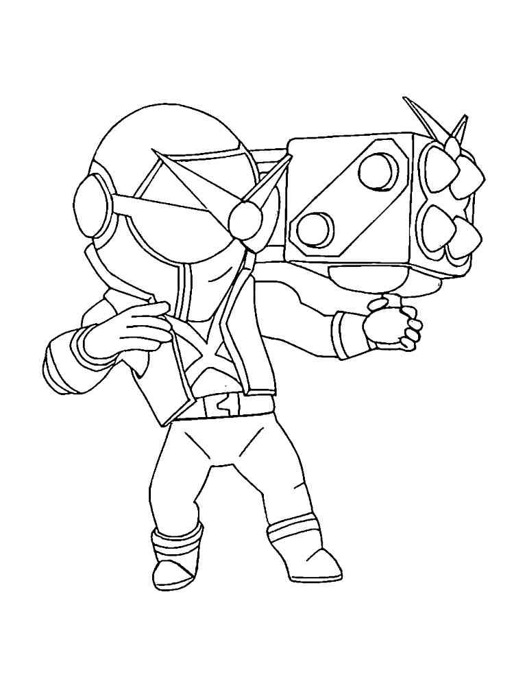 Brock Brawl Stars coloring pages