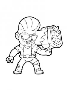 Brock Brawl Stars coloring pages